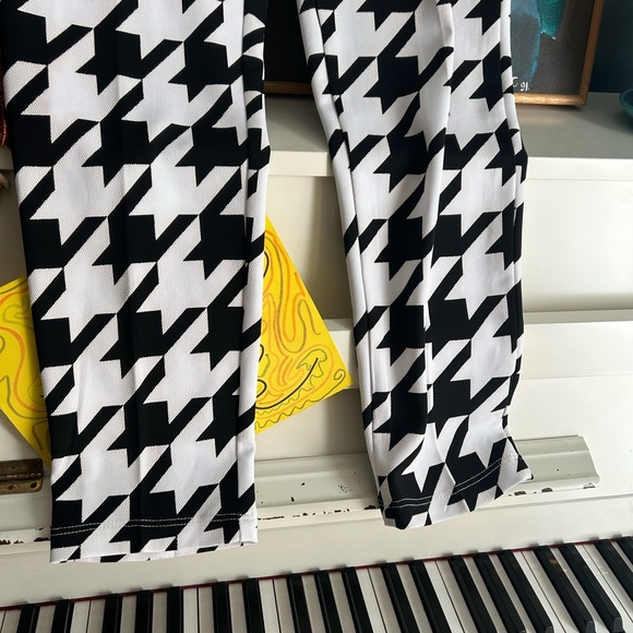 Frank Lyman Design Black and White Houndstooth Skinny Pants 12 - Picture 4 of 16
